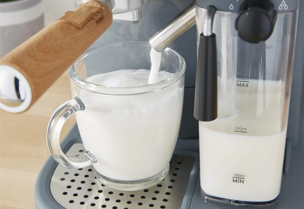 espresso machine with grinder and milk frother